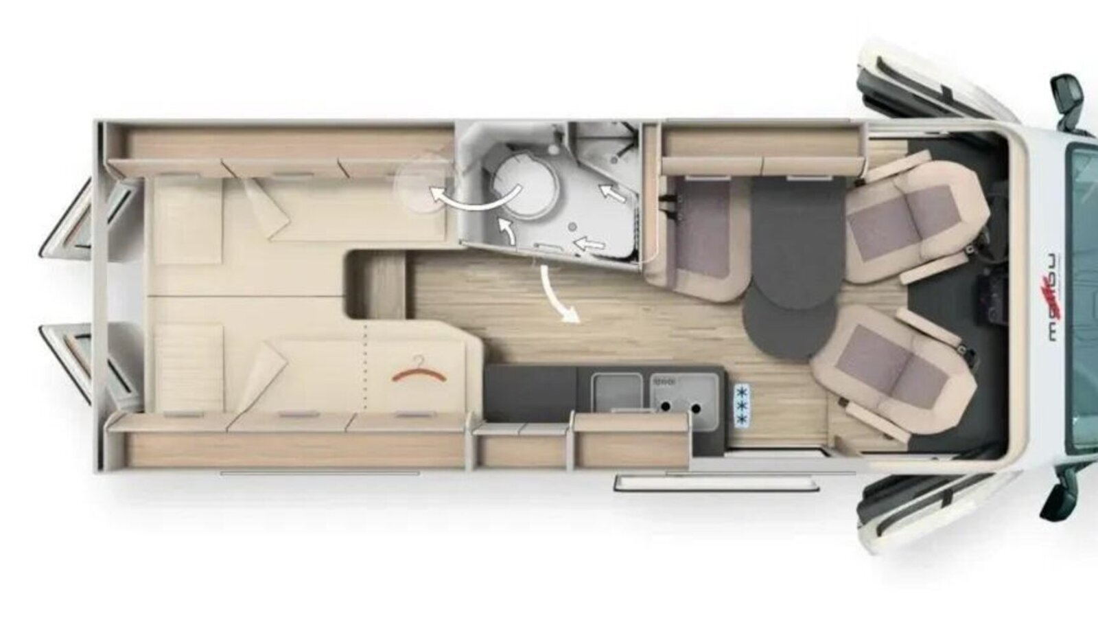 Malibu Malibu First Class Two Room 640 LERB GT Skyview 2025 verwacht!